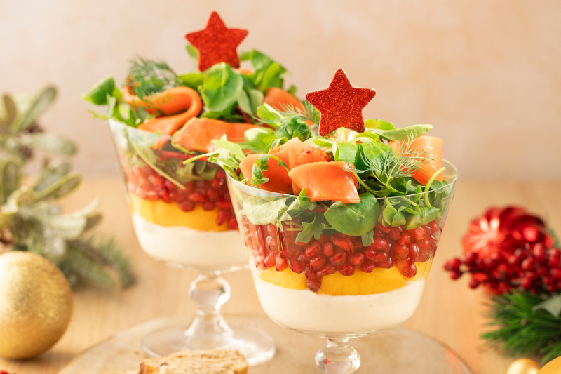 Salade de Noël Florette au saumon fumé