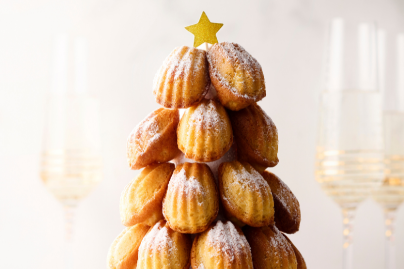 Sapin de madeleines à la vanille