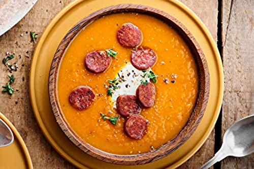 Velouté de butternut au Chorizo doux Herta®