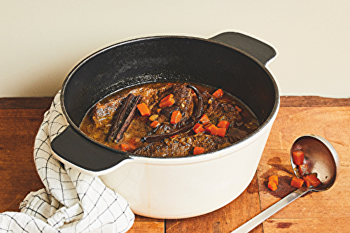 Boeuf confit aux épices et à la bière