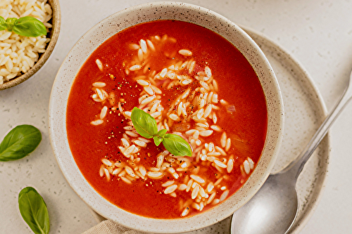 Soupe de tomates à l’orzo