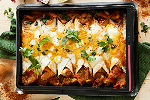 Enchiladas poulet, poivrons, cheddar et épices mexicaines Guy Demarle Gourmandises