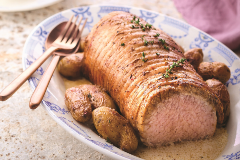 Rôti de veau flambé au Whisky