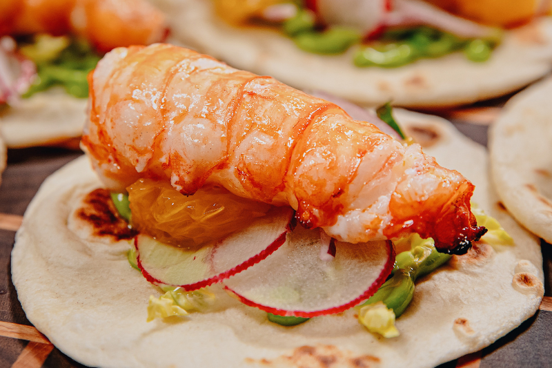 Tacos de langoustines