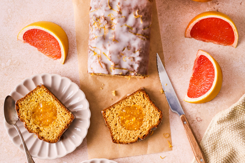 Cake moelleux au pomelo de Corse