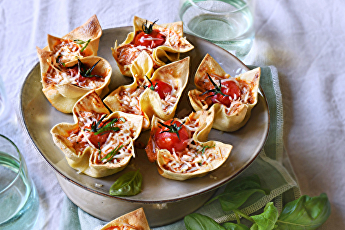 Lasagnes en corolle tomates et Emmental