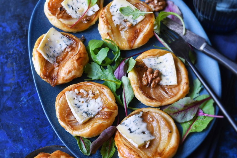 Tartelettes poires à la fourme d’Ambert