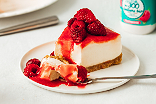 Cheesecake sans cuisson au yaourt framboise Les 300 laitiers bio