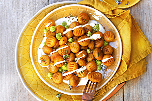 Gnocchi aux carottes et au Saint-Félicien