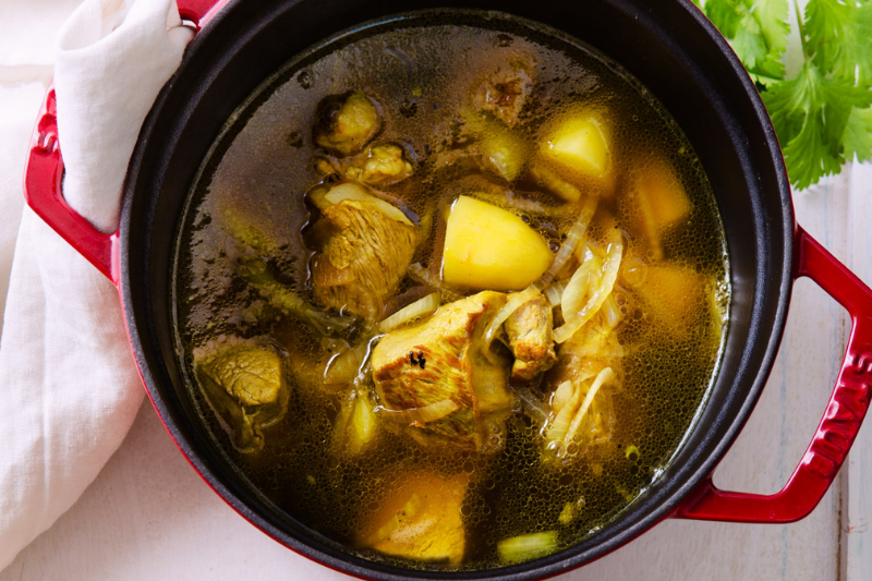 Tajine de veau à la rhubarbe