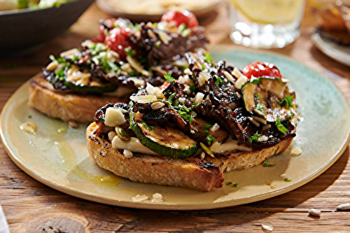 Bruschettas aux champignons Teriyaki