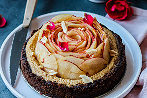 Cheesecake rose de pommes