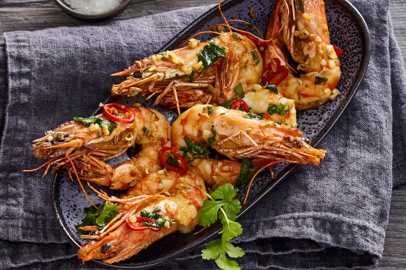 Gambas flambées