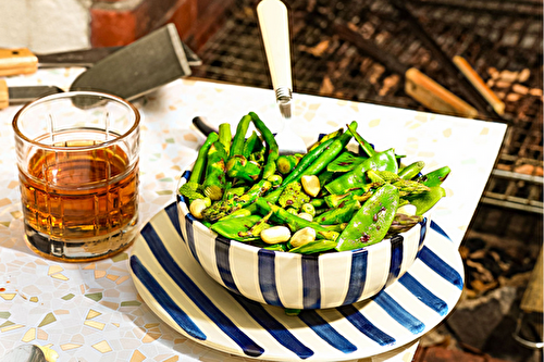 Légumes verts grillés à la thaïlandaise