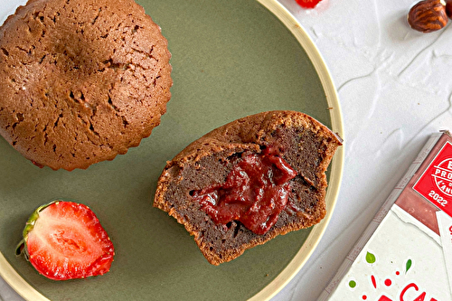 Mi-cuit au chocolat cœur coulant fruits rouges