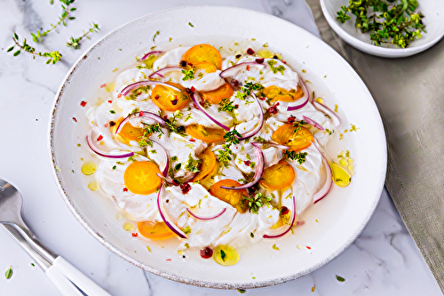 Ceviche de cabillaud au vinaigre de thym citron