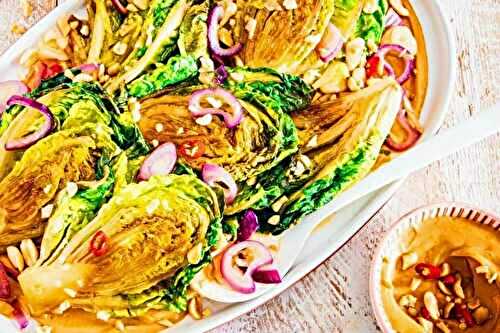 Sucrines braisées à la cacahuète