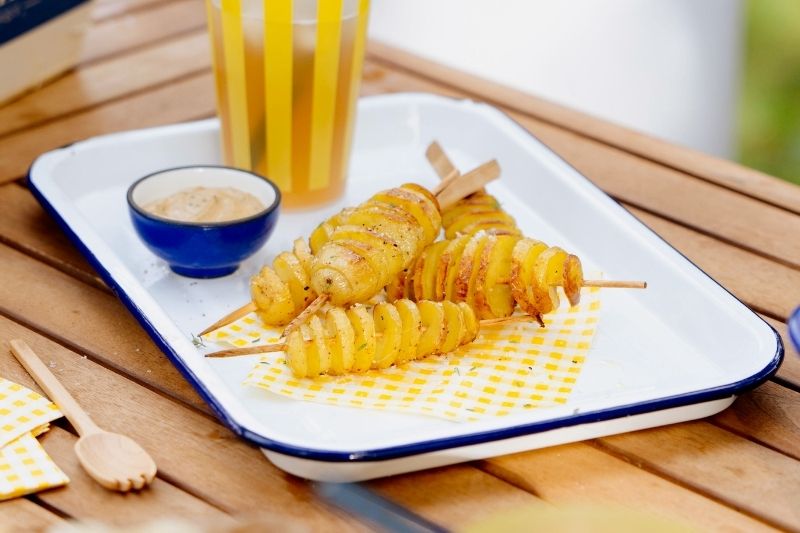 Tortillons de pommes de terre primeurs à la moutarde d’algues