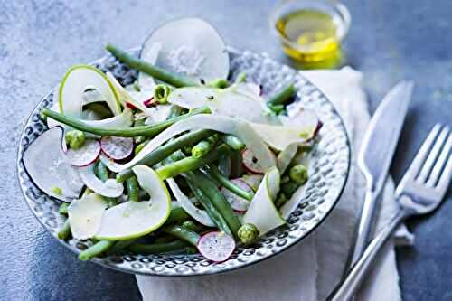 Salade croquante de haricots verts, pomme verte et fenouil