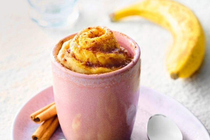 Banana cinnamon rolls version mugcake