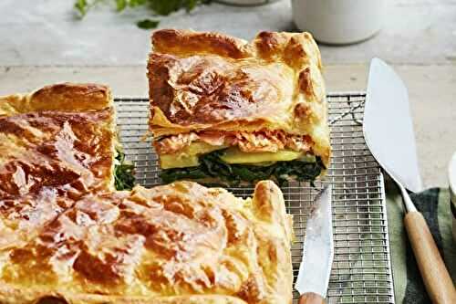 Tourte au cresson, aux pommes de terre et aux saumons
