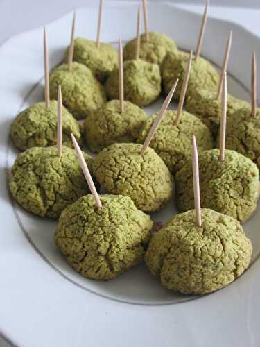 Boulettes/bouchées de pois chiches, citron et persil