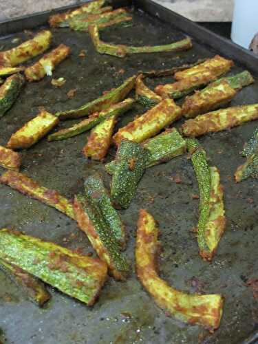 Frites de courgettes au four