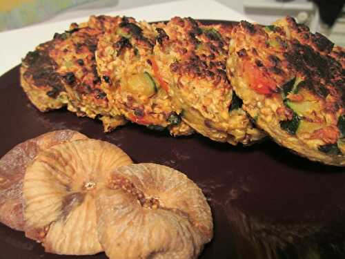 Galettes végétariennes courgette, figues et chèvre frais