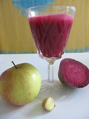 Jus santé de betterave, pomme et gingembre (avec centrifugeuse)