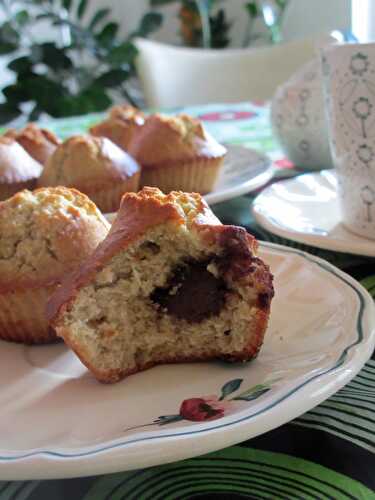 Muffins noix de coco / coeur choco (sans gluten et sans lactose)