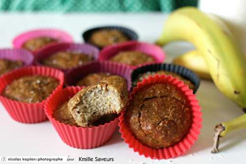 Muffins Vegan noix de coco-banane (sans gluten) - Kmille Saveurs