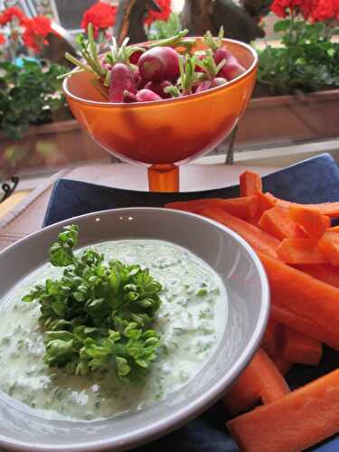 Sauce pour crudités : Sauce au persil et à l'ail