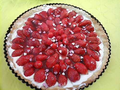 Tarte aux fraises, mascarpone et ricotta