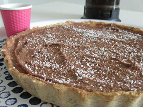 Tarte noix de coco/choco au tofu soyeux