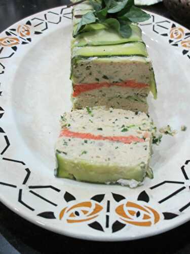 Terrine de truite/courgette et tofu soyeux