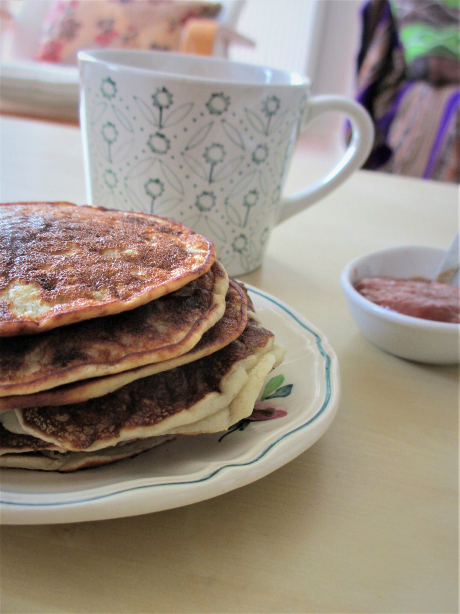 Pancake sans gluten, sans oeufs et sans lactose 