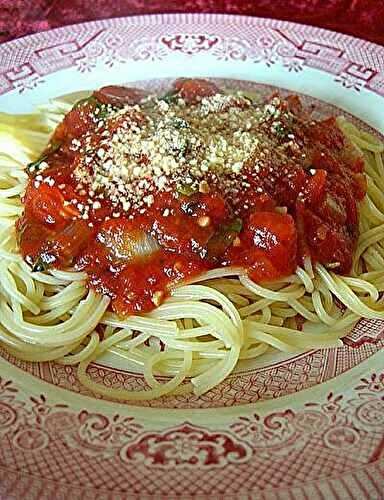 SPAGHETTI TOMATE AIL BASILIC pour 2 personnes - L'amour Culinaire