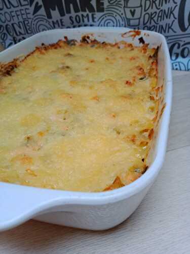 GRATIN SAUMON POIREAUX CITRON