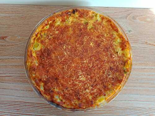 QUICHE SANS PÂTE AUX POIREAUX ET AU BACON