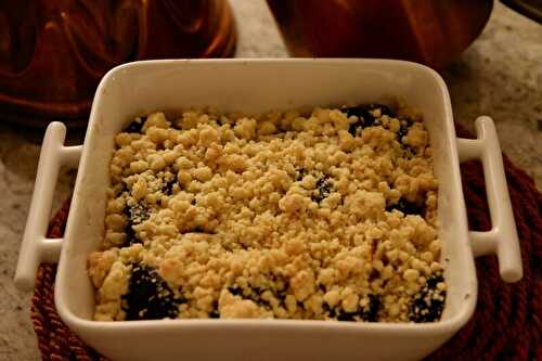 CRUMBLE ÉPICÉ DE BOUDIN AUX POMMES