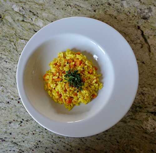 RISOTTO A LA COURGE BUTTERNUT ET AU CURCUMA