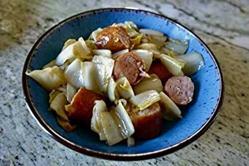 FONDUE D'ENDIVES AUX SAUCISSES FUMÉES