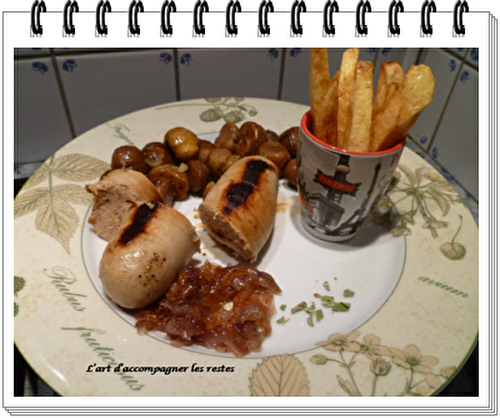 Boudin blanc aux châtaignes et frites