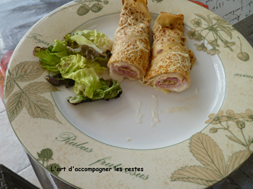 Crêpes au jambon et salade verte de Cyril Lignac