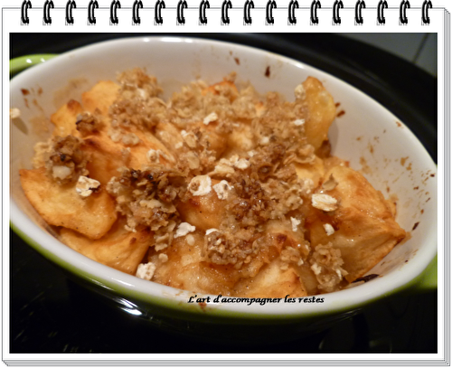 Crumble pommes fruits rouges aux flocons