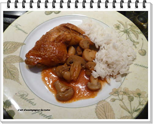 CUISSES DE POULET AU VIN ROUGE