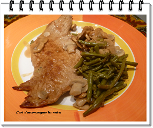 Escalope de veau aux champignons et vinaigre de xérès