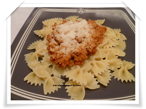 Farfalles, bolognaise au veau