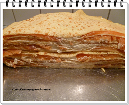 Gâteau de crêpes au saumon fumé