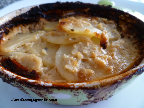 Gratin de pommes de terre au Roquefort